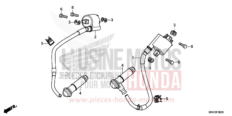 IGNITION COIL for X-ADV 750 VICTORY RED (R334) from 2017